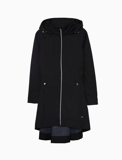 Solid Full Zip Hooded Rain Jacket - KimsKlosetKCL
