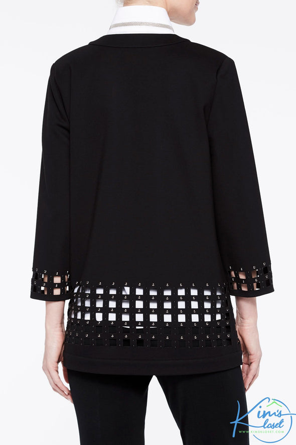 Lattice Hem Ponte Jacket - KimsKlosetKCL