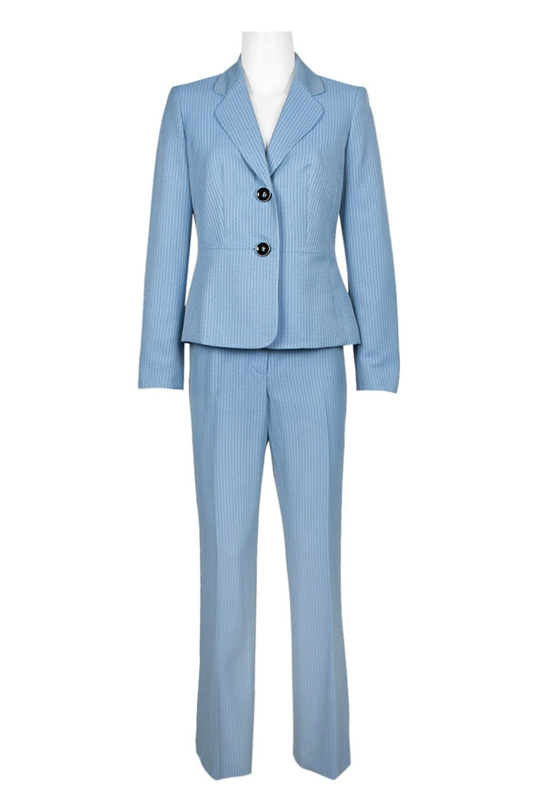 Notched Collar Two Button Long Sleeve Pants Suit