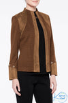 Faux Suede Knit Jacket - KimsKlosetKCL