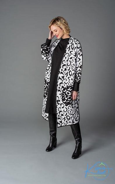 Leopard Blanket Stitched Coat - KimsKlosetKCL