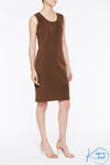 Sleeveless Sheath Knit Dress - KimsKlosetKCL