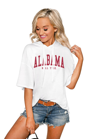 ALABAMA CRIMSON TIDE "EASY COME, EASY GO" SHORT SLEEVE FRENCH TERRY PULLOVER