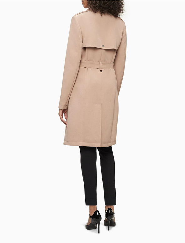 Double Weave Belted Trench Coat - KimsKlosetKCL