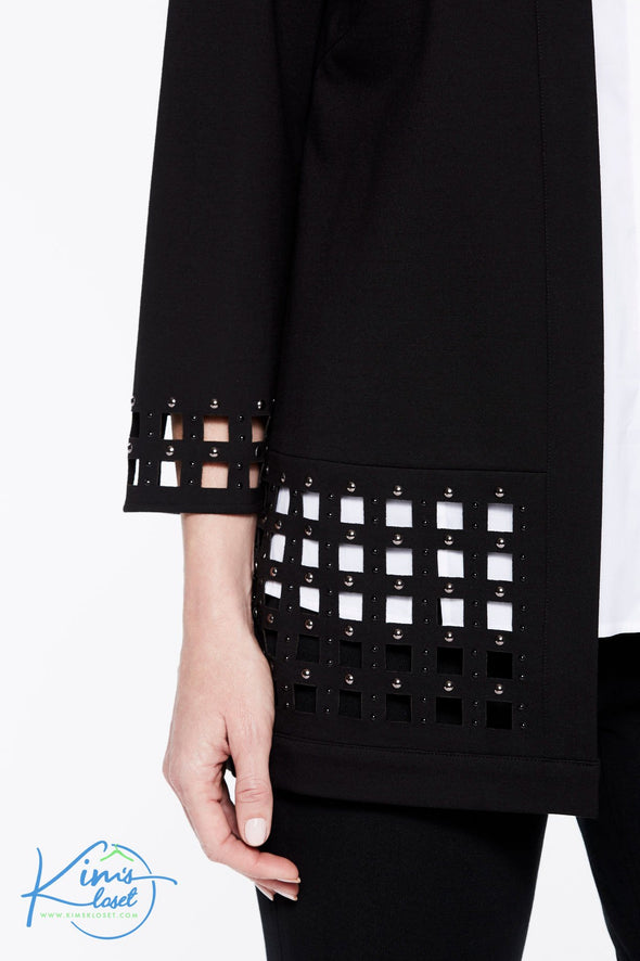 Lattice Hem Ponte Jacket - KimsKlosetKCL