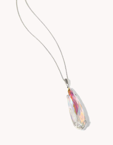 Mermaid Glass Dewdrop Necklace  30" - KimsKlosetKCL