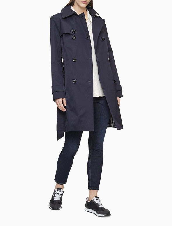 Solid Double Breasted Trench Coat - KimsKlosetKCL