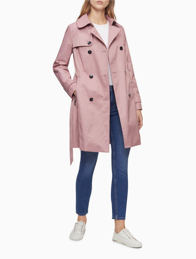 Solid Double Breasted Trench Coat - KimsKlosetKCL