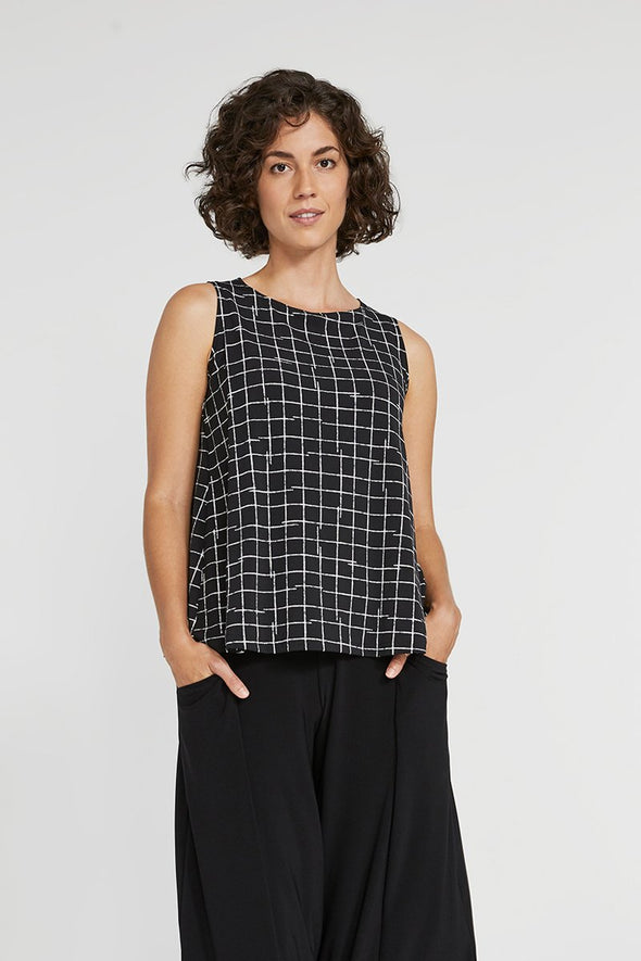 Sympli Crosshatch Trapeze Tank - KimsKlosetKCL