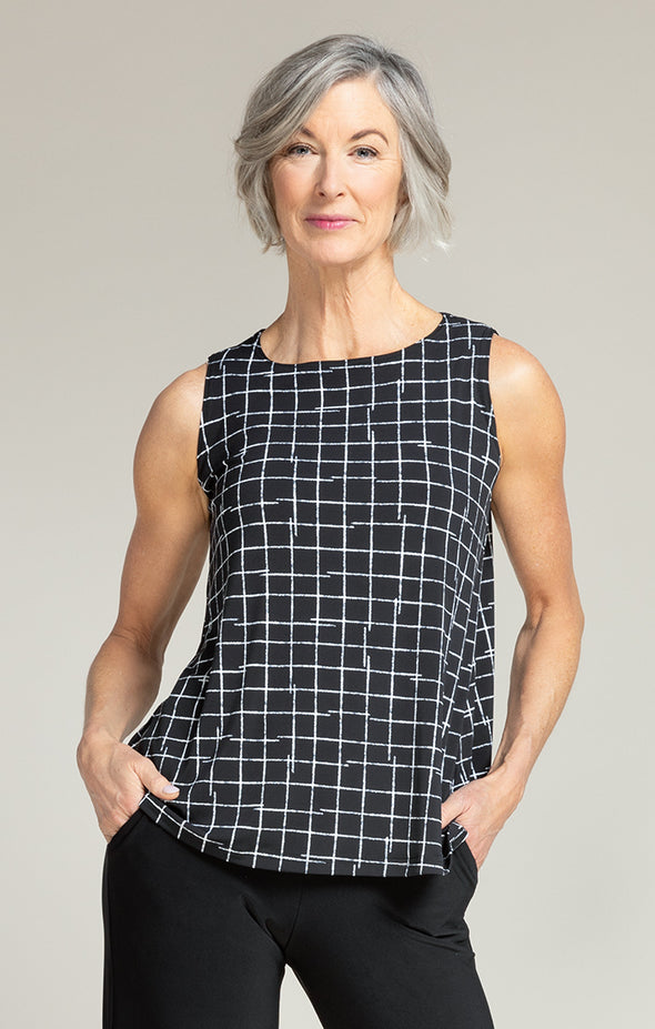 Sympli Crosshatch Trapeze Tank - KimsKlosetKCL