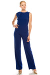 Sleeveless Jumpsuit with a Chic Pleated Ruffle Detail - KimsKlosetKCL